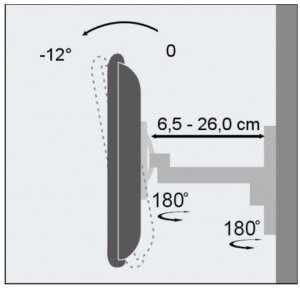 Techly Uchwyt ścienny ICA-LCD-2901WH 19'' - 37'' 4