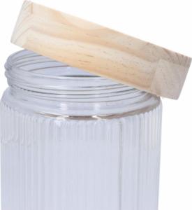 Pepco PEPCO Słoik z drewnianą pokrywką Brak 3