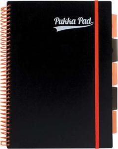 Pukka Pads KOŁOZESZYT PUKKA NEON A4 PROJECT BOOK POMARAŃCZOWY, KRATKA 1