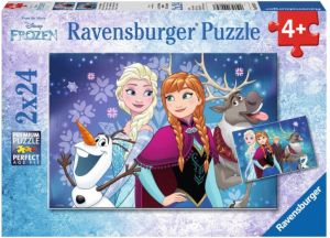 Ravensburger Puzzle 2x24 elementów Frozen - Zorza polarna 1