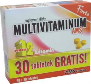 AMS PHARMA SP. Z O.O. AMS Pharma Multivitaminum Forte 90 tabletek 1