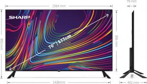 Telewizor Sharp 70DN5EA LED 70'' 4K Ultra HD Android 8