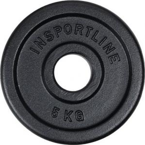 inSPORTline Żeliwne obciążenie talerz do sztangi 50mm inSPORTLine Castblack OL 5 kg 1