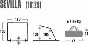 High Peak Namiot Plażowy High Peak Sevilla niebiesko szary 10129 3