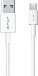 Kabel USB V-TAC USB-A - microUSB 1 m Biały (SKU 8484) 1