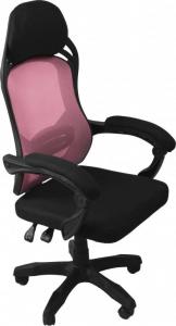 Krzesło biurowe Topeshop Oscar Czarno-różowe 1