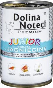 Dolina Noteci Karma Premium Junior bogata w jagnięcinę - mokra karma dla szczeniąt ras średnich i dużych - 400g 1