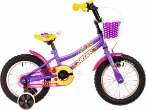 DHS Rower dziecięcy Daisy 1402 14" - model 2022 - Kolor Fioletowy 1