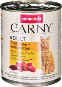 Animonda Karma Carny Adult smak: wołowina, kurczak i kacze serca - mokra karma dla kota - 800g 1
