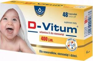 Oleofarm Sp. z o.o. Oleofarm D-VITUM WITAMINA D 48 kaps. twist-off 1