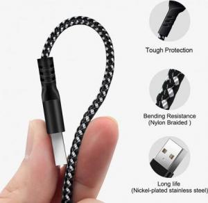 Kabel USB Maclean USB-A - Lightning 2 m Czarny (CEN-76119) 3