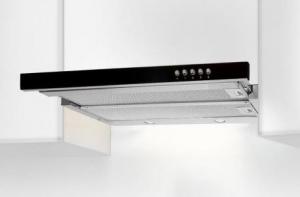 Okap Akpo Okap podszafkowy teleskopowy AKPO WK-7 LIGHT GLASS 50 INOX CZARNY (265,5 m3/h 500mm kolor inox, front czarne szkło) 4