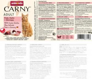 Animonda Karma Carny Adult smak: indyk, kurczak, krewetki - karma mokra dla kota - 400g 2