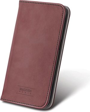 Madsen Skórzane etui Book Case House do Samsung Galaxy S5 bordowe (BRA001213) 1