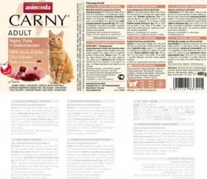 Animonda Karma Carny Adult smak: kurczak, indyk, kacze serca - karma mokra dla kota - 400g 2