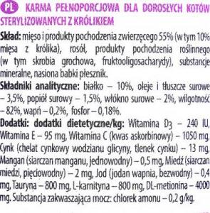 Dolina Noteci Piper z królikiem - mokra karma dla kota - 400g 2