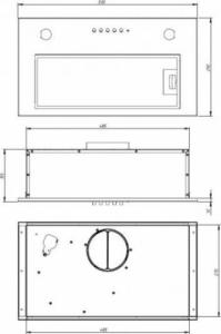Okap Akpo Okap podszafkowy wkład do zabudowy AKPO WK-7 MICRA 60 INOX (208 m3/h stal nierdzewna) 2