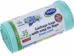 Stella ST Worki na śmieci z uszami FRESH - świeży zapach 35L 24szt ENG Snake Brak 1