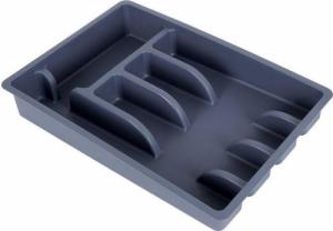 Vilde Organizer na sztućce przybory wkład do szuflady szary 5 przegródek 36x25,5x 5 cm 3