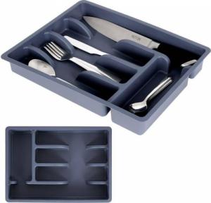 Vilde Organizer na sztućce przybory wkład do szuflady szary 5 przegródek 36x25,5x 5 cm 9