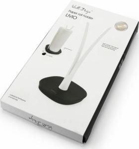 Vialli Design Stojak na ręczniki papierowe biało-czarny Livio 28388 2