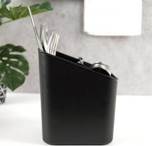 Vilde Ociekacz stojak koszyk pojemnik na sztućce przybory kuchenne organizer kuchenny czarny 7