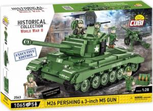 Cobi COBI 2563 Historical Collection WWII Czołg M26 Pershing & 3-inch M5 Gun 1065 klocków 1