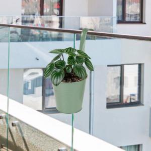 Vilde Kwietnik doniczka wisząca osłonka metalowa balkonowa tarasowa zawieszana wieszak na doniczkę balkon 2