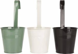 Vilde Kwietnik doniczka wisząca osłonka metalowa balkonowa tarasowa zawieszana wieszak na doniczkę balkon 7