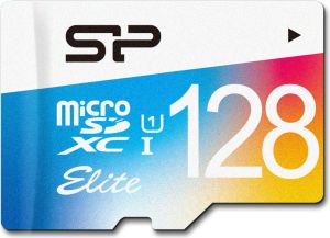 Karta Silicon Power Colorful Elite MicroSDXC 128 GB Class 10 UHS-I/U1  (SP128GBSTXBU1V20SP) 1