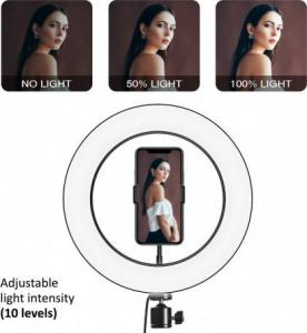 Statyw Maclean MACLEAN LAMPA PIERŚCIENIOWA 10" LED12W DO SELFIE ZE STATYWEM MCE610 3