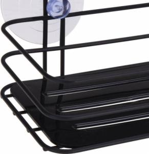 Koszyk prysznicowy Vilde (czekamy na nowe zdjęcia) Półka łazienkowa pod prysznic do kabiny czarna na przyssawki prostokątna na kosmetyki akcesoria 3