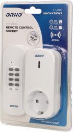 Orno Bezprzewodowe gniazdo sterowane pilotem 1+1, wersja schuko 3