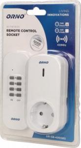 Orno Bezprzewodowe gniazdo sterowane pilotem 1+1, wersja schuko 9