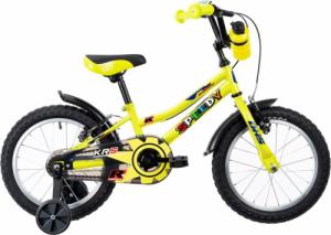 DHS Rower dziecięcy Speedy 1603 16" - model 2022 - Kolor Zielony żółty 1