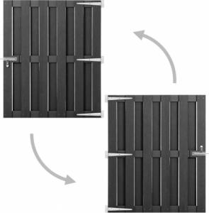 vidaXL vidaXL Bramka ogrodowa, WPC, 100 x 112 cm, szara 2
