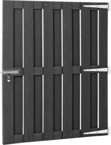 vidaXL vidaXL Bramka ogrodowa, WPC, 100 x 112 cm, szara 3