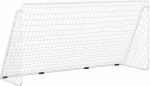 vidaXL vidaXL Bramka piłkarska z siatką, biała, 366x122x182, stalowa 2