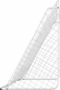 vidaXL vidaXL Bramka piłkarska z siatką, biała, 366x122x182, stalowa 4