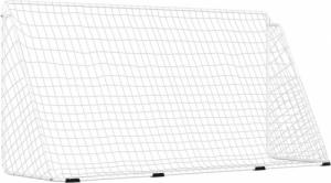vidaXL vidaXL Bramka piłkarska z siatką, biała, 366x122x182, stalowa 5