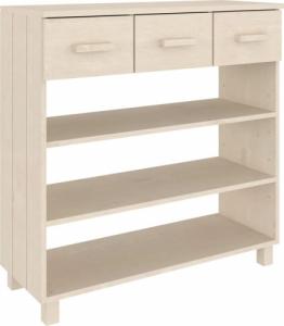 vidaXL Stolik konsolowy, miodowy brąz, 90x35x90 cm lite drewno sosnowe 2