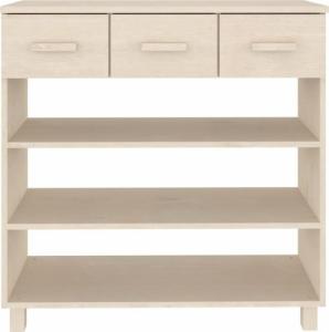 vidaXL Stolik konsolowy, miodowy brąz, 90x35x90 cm lite drewno sosnowe 5