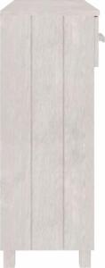 vidaXL Stolik konsolowy, biały, 90x35x90 cm, lite drewno sosnowe 5