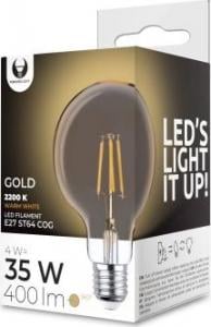 Forever TelForceOne Żarówka LED Filament E27 G95 4W 230V 2200K 400lm COG złota Forever Light 1