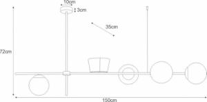 Lampa wisząca Kaja Dekoracyjna lampa wisząca VUELTA K-4737 zwis z kwietnikiem czarny 9