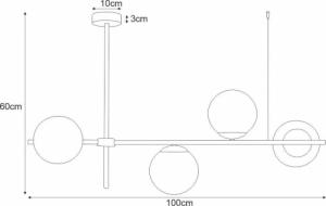 Lampa wisząca Kaja Nowoczesna lampa wisząca VUELTA K-4736 molekularny zwis czarny 7