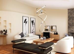 Lampa wisząca MAXlight Dekoracyjna lampa wisząca RITZ P0427D zwis ledowy 100W 3000K złoty 3
