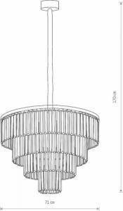 Lampa wisząca Nowodvorski Pałacowa lampa wisząca Cristal 7615 salonowa przezroczysta czarna 2