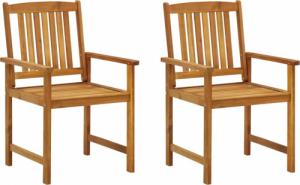 vidaXL vidaXL Krzesła ogrodowe z poduszkami, 2 szt., drewno akacjowe 3