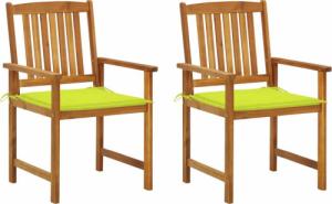 vidaXL vidaXL Krzesła ogrodowe z poduszkami, 2 szt., drewno akacjowe 1